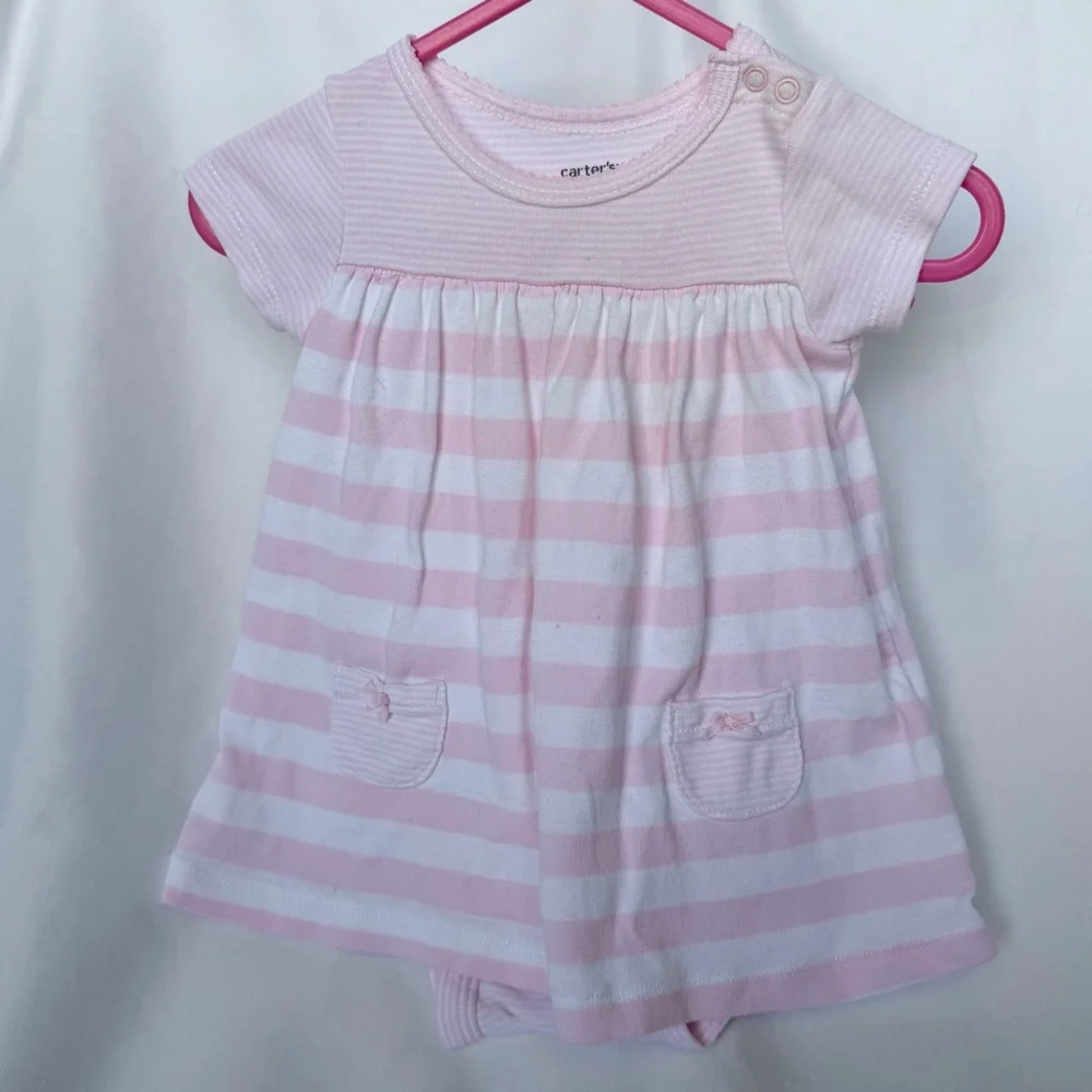 Carter's Pink and White Striped Baby dress